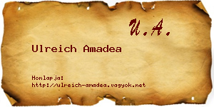 Ulreich Amadea névjegykártya