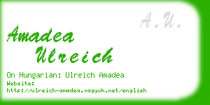 amadea ulreich business card